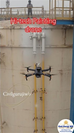 Hi-tech future painting technology #viral #shorts #painting #drone #construction #video