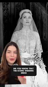 Do you know the story behind Grace Kelly's magnificent wedding dress? 👰‍♀️ #gracekelly #princessgrace #royalwedding #hollywoodhistory #oldhollywood | Hollywoodland Photos