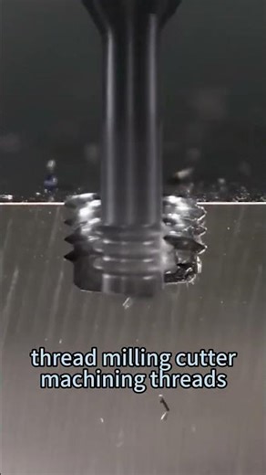 machining threads with solid carbide thread mill.#threadmillingcutter #precisionmachining #