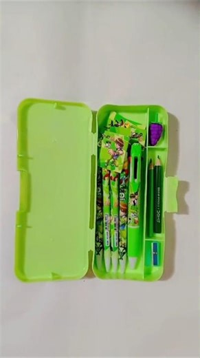filling Ben 10 pencil case with fancy stationery #ben10 #pencilbox #stationery #shorts #ytshort