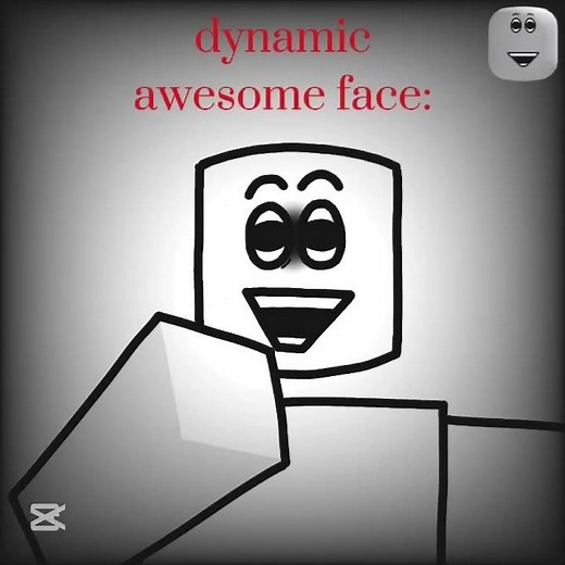 awesome face and dynamic awesome face... #roblox #meme