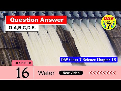 💦 WATER | Dav Class 7 Science Chapter 16 Question Answer Q.A,B,C,D,E | Dav Public School Rishu Singh