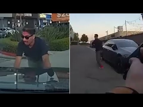 LAPD bodycam shows fleeing suspect pull out gun before cops open fire