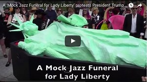 294K views · 2.3K reactions | To the strains of "Just a Closer Walk with Thee," a nine-foot paper mache Statue of Liberty was lowered into a huge rolling coffin. | NOLA.com | Facebook