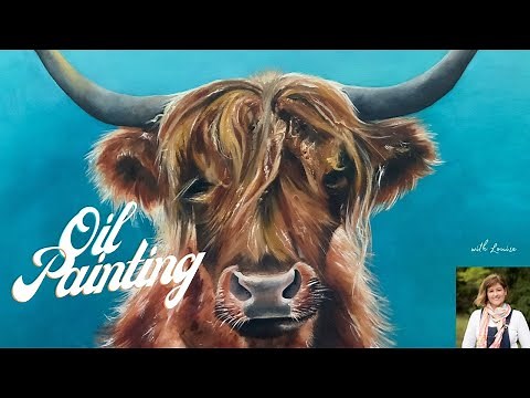 Painting in Oils - Portrait of a Highland Cow
