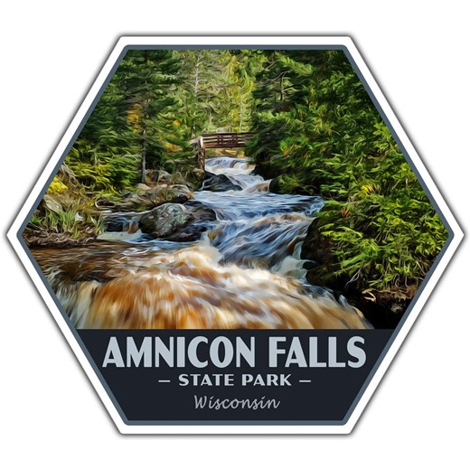 Amnicon Falls State Park Sticker | Amnicon Falls Sticker | Vinyl Sticker | 2.25" X 2" to 3.4" X 3.0" | Made in USA | Free Shipping - Etsy