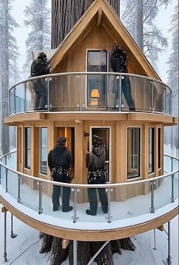 Never get bored watching the timelapse of building a really cool wooden house 😍