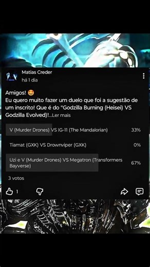 Dois em um! #godzilla #godzillaheisei #capcut #vsbattle #edit #murderdrones #transformers #megatron