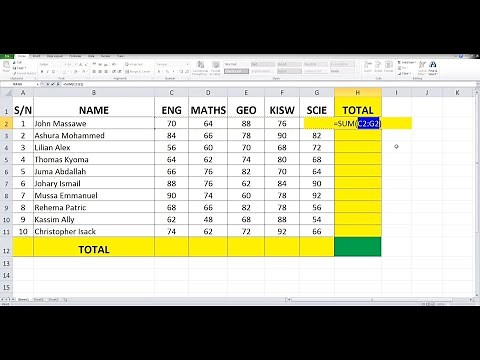 JINSI YA KUTAFUTA JUMLA KWENYE EXCEL