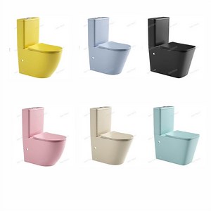 [Hot Item] Matte Brown Color Toilet Two Piece Wash Down Floor Standing Bathroom Toilet