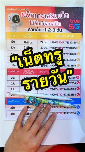 เริ่มต้นใช้งานเน็ตทรูรายวันเพียง 27 บาท