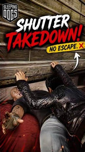 NO ESCAPE 😳 Shutter Takedown in Sleeping Dogs 🔥 #shorts #gaming #ps5 #sleepingdogs