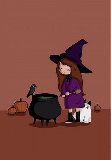 Making a cute Halloween wallpaper🎃🎃