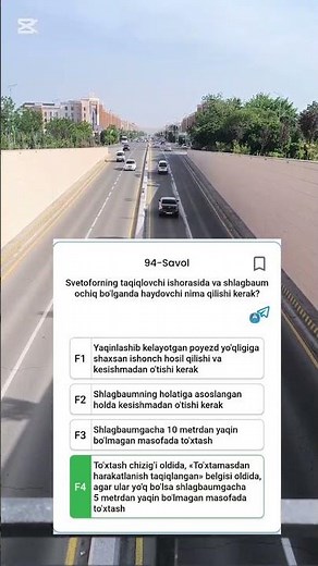 AVTO TEST SAVOLLARI 2025