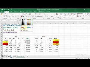 Bagian #4 Metode Newton-Raphson dengan Ms. Excel