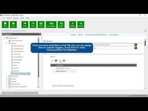 Training video - Mototrbo CPS 2.0 - by Motorola - Managing Voice Announcements