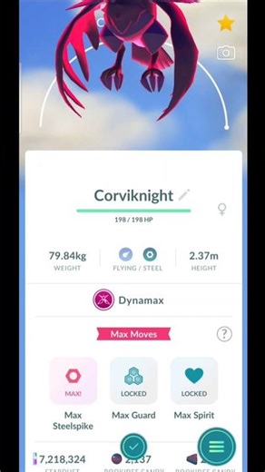 LV50 Hundo Dynamax Corviknight #pokemongo #shorts