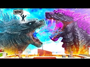 CHOP VS FROSTY THE BATTLE OF GOZILLAS IN ROBLOX SIMULATOR