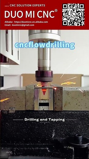 Watch the hot-melt drilling and tapping process up close.#cncflowdrilling #cncdrillingmachine #cnc