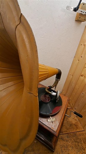 "Spring will be a little late this year" on the fake gramophone