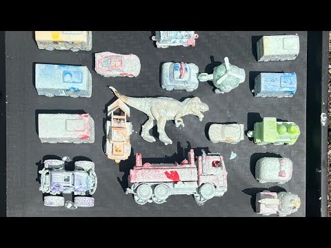 Membersihkan Mainan Mobil ROBOCAR POLI, TAYO Bus Kecil,Pemadam Kebakaran, Kereta Thomas dan MC QUEEN