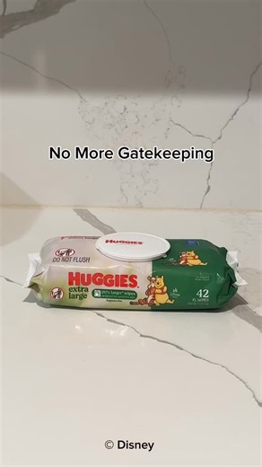 It’s 2025 and we’re spilling the less mess tea. NEW Huggies XL Wipes are 20% larger* for more hand protection. ​ ​ *vs. Huggies Simply Clean | Huggies