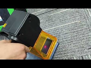 PL5-Plus handheld laser printer for QR code and Barcode printing on eather materials