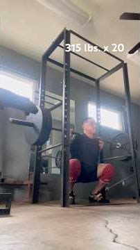 Squat 315 lbs. x 20 reps (w/o music, ASMR) (6 weeks sober!)