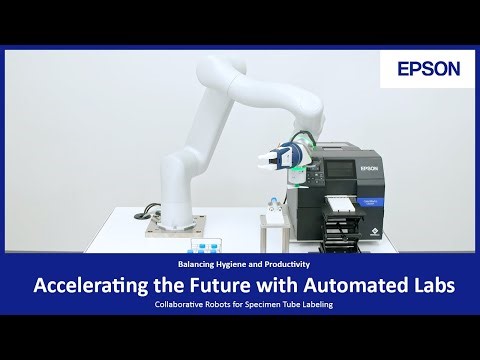 AX6 Collaborative Robot Specimen Tube Labeling Automation Demo