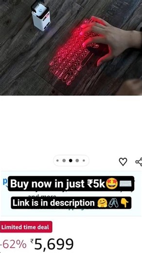 This Laser Keyboard Looks Like the Future! 🔴⌨️ #youtubeshorts #shortsfeed #amazonfinds #ytshorts