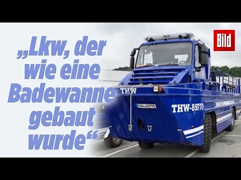 Hochwasser: THW erklärt sein einzigartiges Amphibienfahrzeug