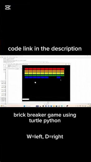 simple ball game using python-"turtle"// link is in the description #python