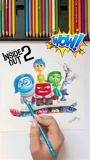 Drawing inside out 2 🎨😍 #shorts #short #drawing #art #insideout2