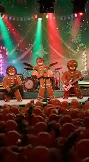 Gingerbread Hard‑Rock Christmas 🎄Band Live on Stage