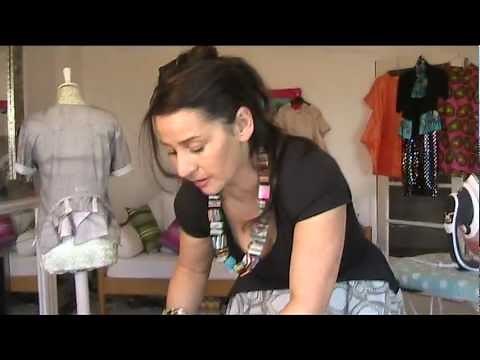 Upcycled Thrifted T-shirt into Top with a Bustle - easy sewing tutorial