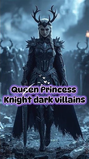 disney princess as reimagined warrior queen knights dark villains💀 #warriorprincess #aiart