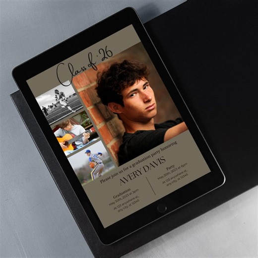 Graduation Ceremony and Party Invitation, Announcement Template, Digital, Canva Suite - Etsy