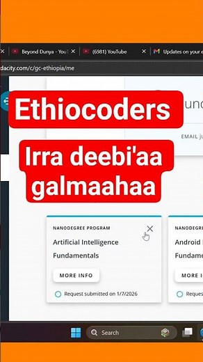 EthioCoders Yoo Isin Dabarsuu Dide Irra Deebitanii Galmaahuuf | #junditech #ethiocoder #coding
