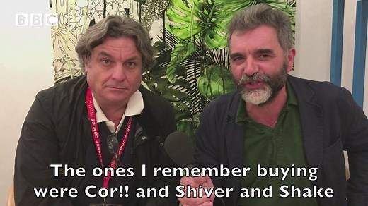 A quickfire Q&A with Viz Comic's Graham Dury and Simon Thorp at The Lakes International Comic Art Festival. | BBC Arts