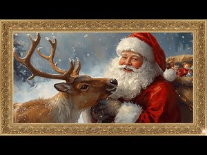 Santa’s Cozy Christmas Screensaver | 2 Hours of Holiday Magic | Art for Your TV 🎅🏻✨