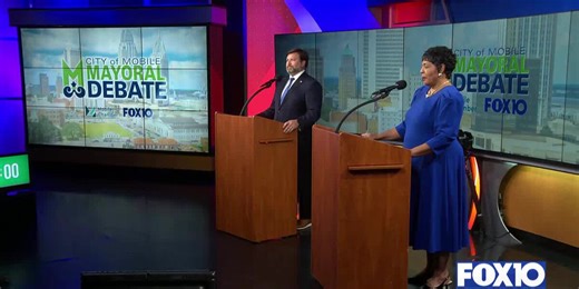 Mobile Mayoral Debate, Spiro Cheriogotis and Barbara Drummond debate