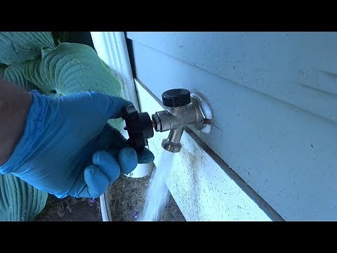 outside faucet leaking water indoors