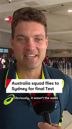 The Australian team has flown to Sydney for the final Ashes Test of the summer. Australia holds an unbeatable 3-1 lead in the five-match series after England won a bizarre two-day game in Melbourne to secure their first Test victory down under since 2011. Wicketkeeper Alex Carey says his team will train tomorrow ahead of what could be a rain-affected spectacle at the SCG. Watch every ball of the Sydney Test from Sunday morning, live and free on Channel 7 and 7plus. #ashes #cricket #ausveng #alex