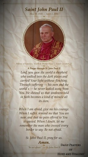 Saint John Paul II A Prayer for a Miracle 🕯️ #miracle #faith #prayer #healing