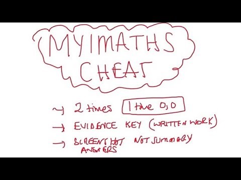MYMATHS MYIMATHS CHEAT MUST WATCH - TEACHERS KNOW HOW TO SPOT IT