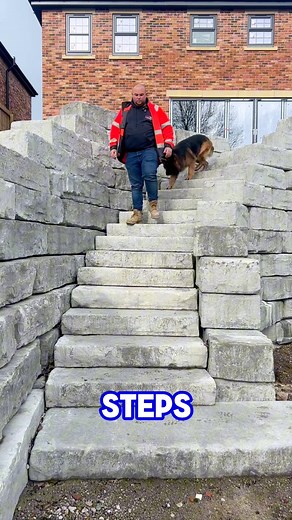 16K views · 214 reactions | Imagine adding beautiful stone steps to your yard!  They would create a smooth and stylish connection between different levels in your landscape.  We offer two styles: Dimensional and irregular. The 4ft and 6ft wide Dimensional steps are our most popular choice. Comment if you have any questions & support our content by giving this video a like #wotblock #grandledge #rosetta | WotBlock | Facebook