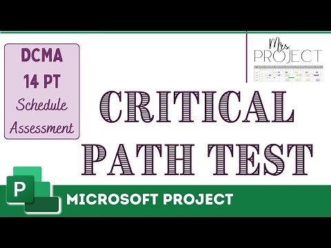 Critical Path Test: DCMA 14 Pt - MS Project