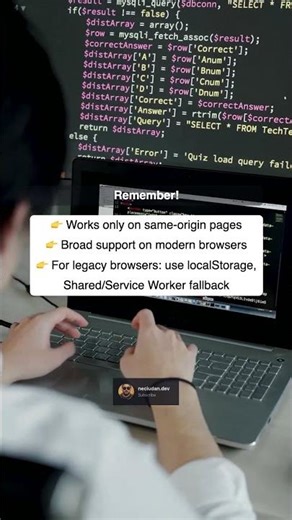 Make Your Website Tabs Talk: BroadcastChannel API Explained 📡