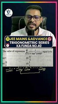 JEE MAINS & ADVANCE | Evaluate the Trigonometric Summation | MATHS WITH VISHAL#shorts
