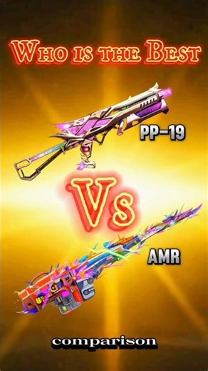 New AMR Vs. PP-19 Bizon Comparison#pubgmobile#bgmi